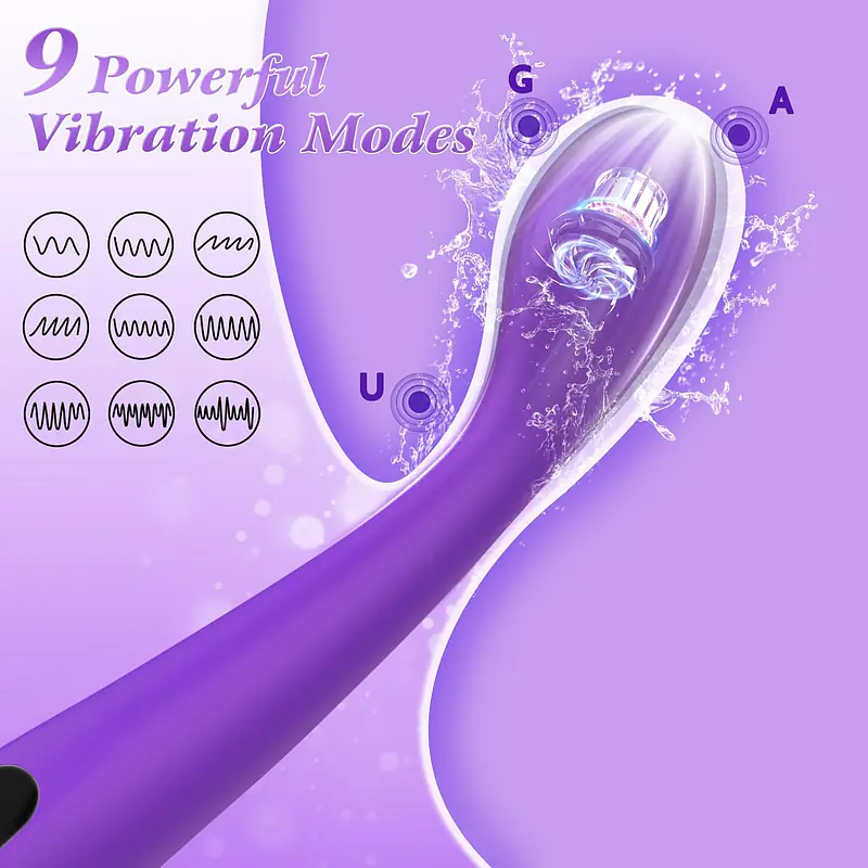 Violet Vibe 9 Vibrating Modes Vibrator with LED Display - Master