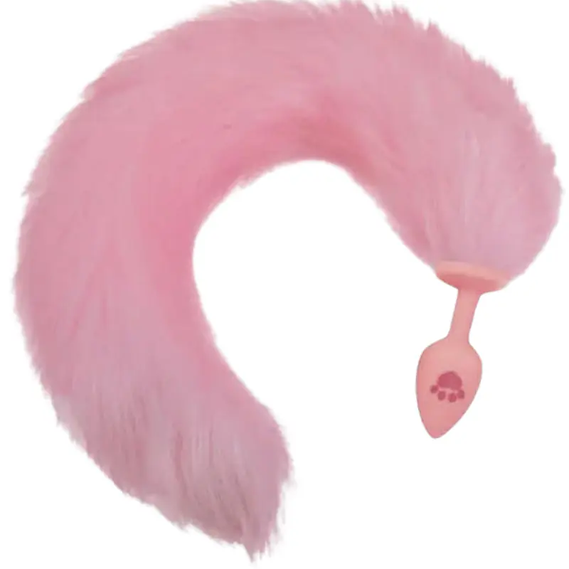 Kitty Fox Pink Fluffy Fox Tail Plug with Cat Claw - Master