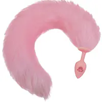 Kitty Fox Pink Fluffy Fox Tail Plug with Cat Claw - Master