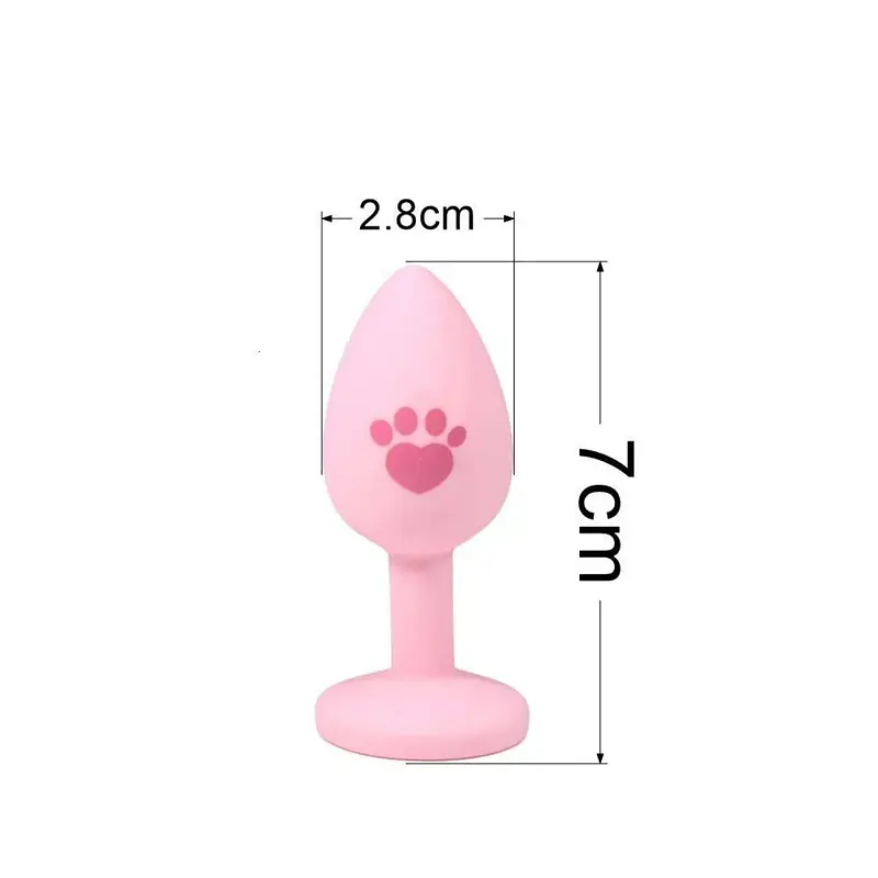 Kitty Fox Pink Fluffy Fox Tail Plug with Cat Claw - Master