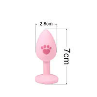 Kitty Fox Pink Fluffy Fox Tail Plug with Cat Claw - Master