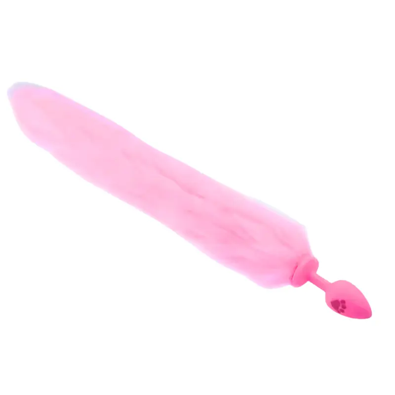 Kitty Fox Pink Fluffy Fox Tail Plug with Cat Claw - Master