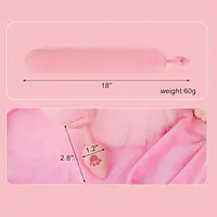 Kitty Fox Pink Fluffy Fox Tail Plug with Cat Claw - Master