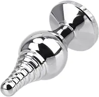 Pleasure Spiral Stainless Steel Plug (3-Inch) - Master