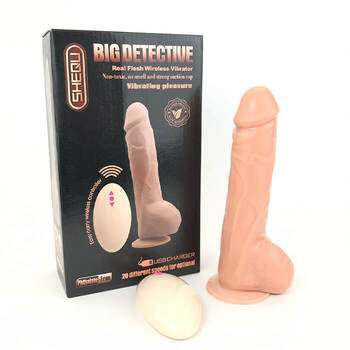 Big Detective Wireless Dildo with 20 Different Modes of Vibration 