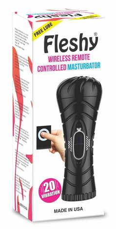 Fleshy wireless remote control vibrating fleshlight for men (10 modes)