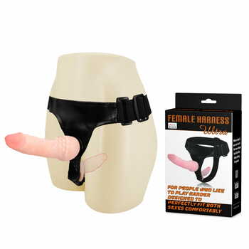 Balie Female Harness Ultra Double Strap-On Dildo