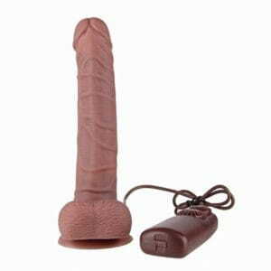 PowerPulse 8 Inch Vibrator and Head Rotating Dildo